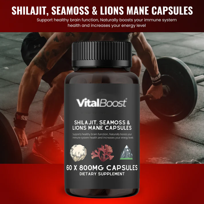 Shilajit, SeaMoss and Lions Mane Capsules