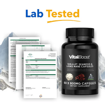 Shilajit, SeaMoss and Lions Mane Capsules